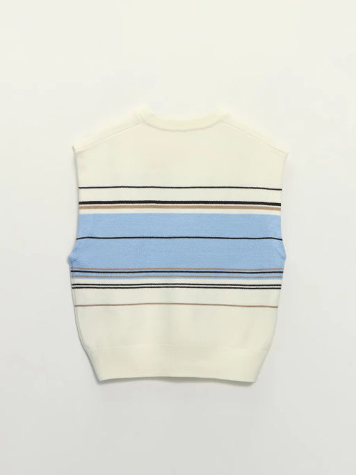 Вязаный жилет в полоску / Zarina  фото 7