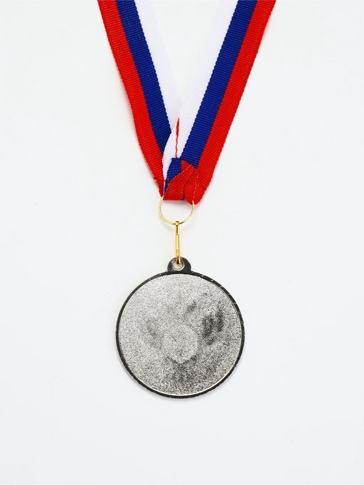 Медаль призовая 202 диам 5 см. 2 место. Цвет сер. С лентой