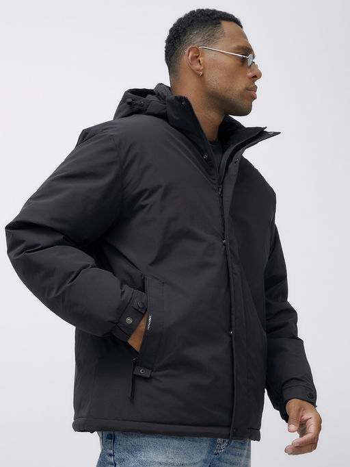 Куртка спортивная мужская зимняя большого размера черного цвета 633Ch - Mtforce фото 11