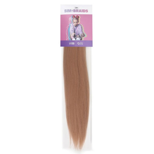 SIM-BRAIDS Канекалон однотонный, гофрированный, 65 см, 90 гр, цвет блонд(#24) - Queen fair фото 3