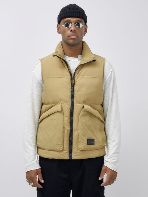 Жилет мужской утепленный спортивный бежевого цвета 15322B - Mtforce фото 7