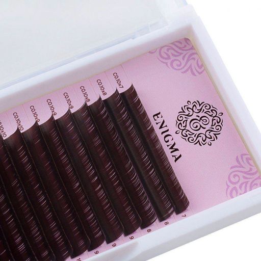 Enigma Ресницы на ленте Микс 16 линий 7-13 мм, D+, 0,085 мм, черный  фото 2