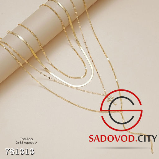 Ожерелье из 4 раздельных цепочек с крестиком - Bruno фото 3