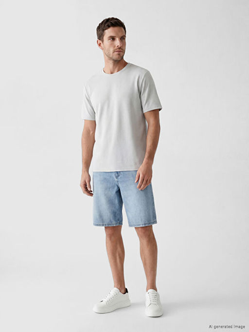 Regular Fit Basic Erkek Dry Touch Ti??rt