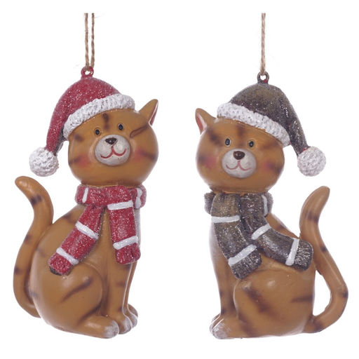 Фигурка декоративная подвесная "Кошка", L5 W4 H9 см, 2в.