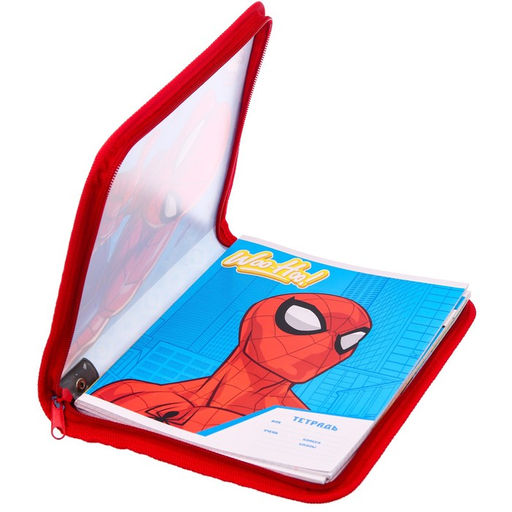 Папка пластиковая для тетрадей А5, на молнии, Человек-паук - Marvel фото 3