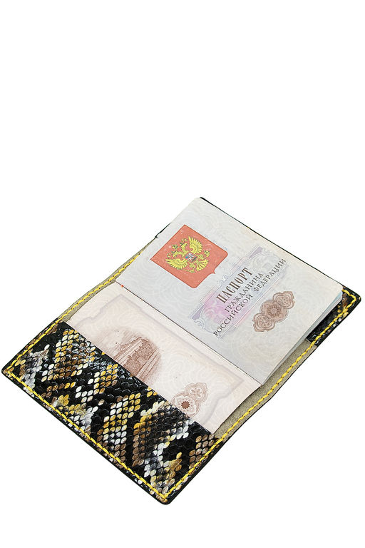 Обложка паспорта MK-9.55 черный+желтый - Protege фото 4