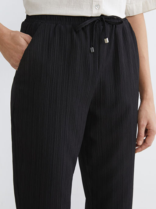 Beli Lastikli Dokulu Havu? Kesim Kad?n Pantolon