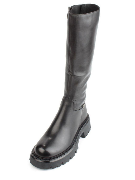 02-FJ725-1M BLACK Сапоги зимние женские (натуральная кожа, байка, натуральный мех) - Фабричный китай фото 5