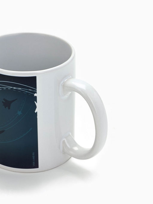 Кружка керамическая с сублимацией 23 февраля. Самолеты, 320 мл