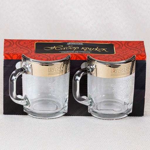 Набор кружек 2 шт 255 мл,Барокко гравировка арт. MS55029/ 1335
