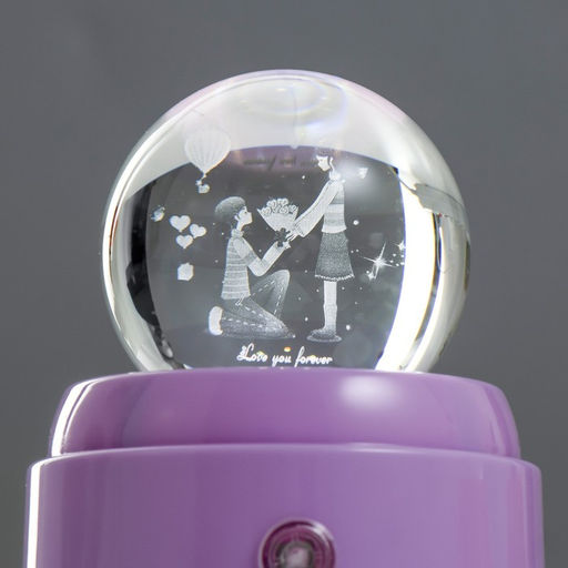 Фигурка светящаяся RISALUX Шар, LED-ночник, USB, АКБ, 9?9?11 см, МИКС