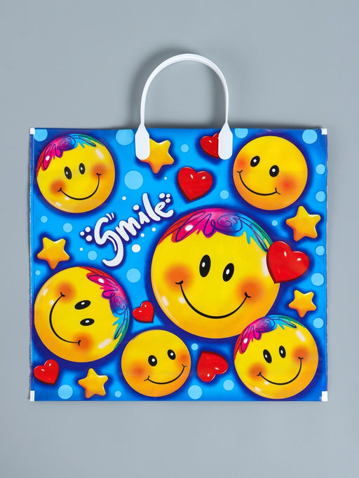 Цена за 10 шт. Пакет «Лайк», полиэтиленовый с пластиковой ручкой, 80 мкм 37×34 см