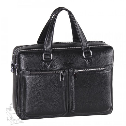 Портфель мужской кожаный 2094BSH black Heanbag  в Новосибирске