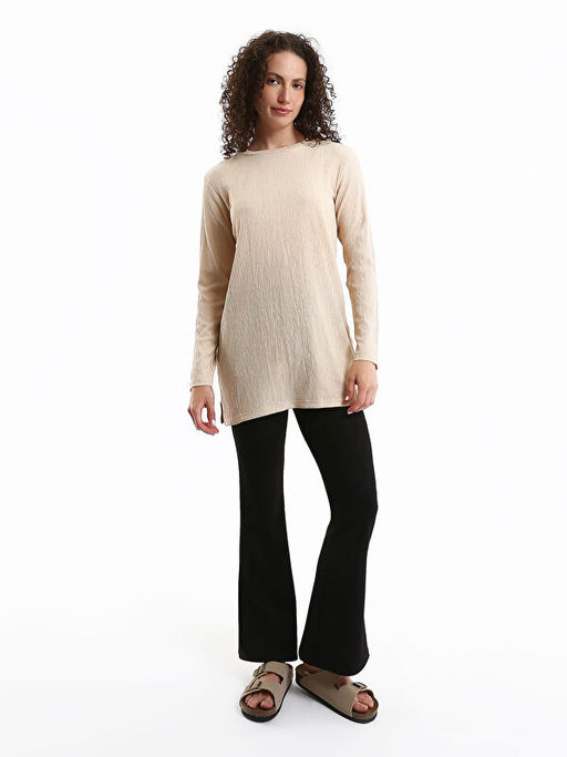 Dar Fit D?z Krep Kad?n Pantolon