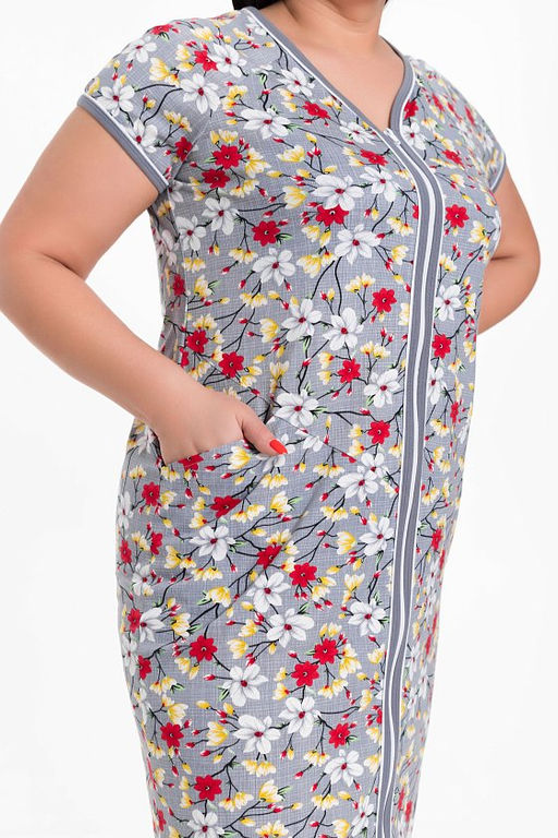 Халат М32012и серый - Елена фото 7