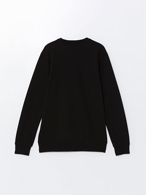 Bisiklet Yaka Uzun Kollu Bask?l? Erkek Sweatshirt - Waikiki фото 3