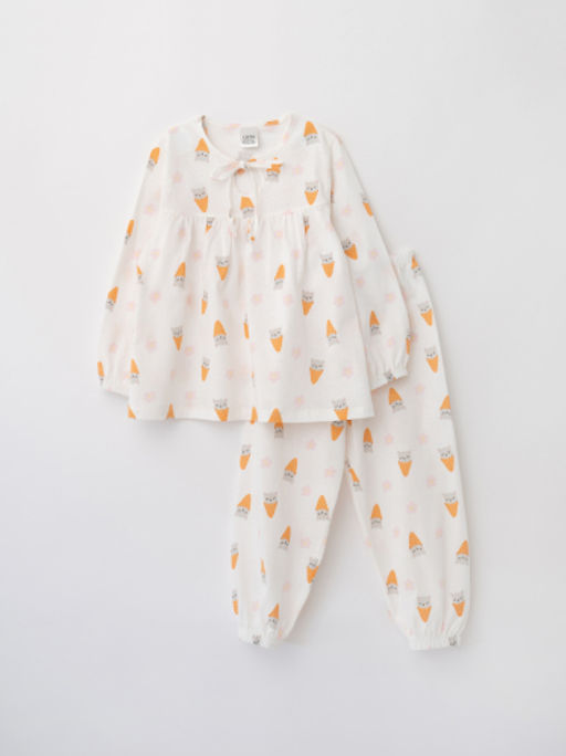 Пижама д/дев из тонкого хлопка, белый - Lesi kids фото 15