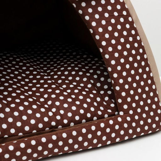 Домик-вигвам Нежность, 40 х 40 х 37 см, бязь, коричневый - Пижон фото 3