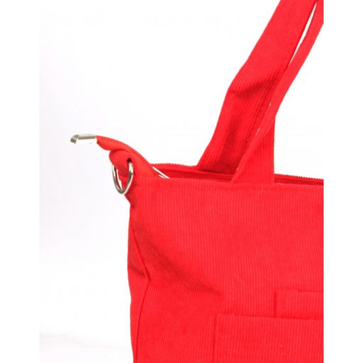 Сумка женская текстиль LIU-02-12 (шоппер) -mpl, 1 отд, плечевой ремень, вельвет красный 263807 - Adelia фото 4