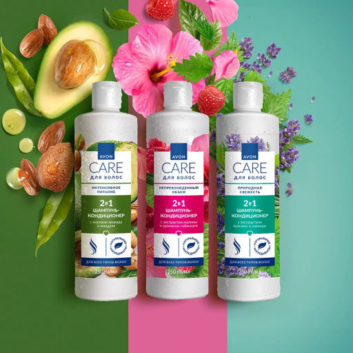 2 в 1 Шампунь-кондиционер для волос Природная свежесть, 250 мл