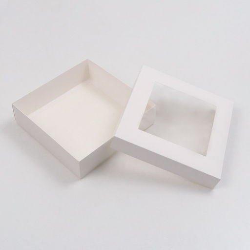 Цена за 5 шт. Коробка складная, крышка-дно,с окном, белая, 30 х 30 х 8 см - UPAK LAND фото 3