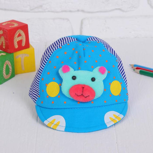 Цена за 12 шт. Кепка детская «Мишка», р-р. 52-54 см, цвета МИКС