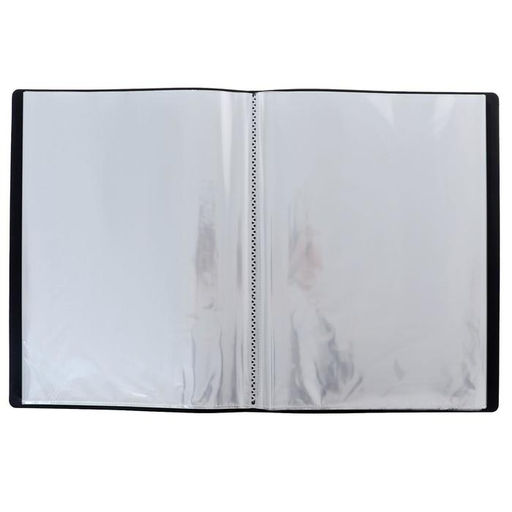 Папка с 40 вкладышами А4, 500 мкм, Calligrata, карман на корешке, чёрная  фото 2