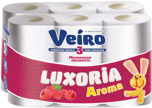 VEIRO т/бумага 3-сл. Люксория (12 рул.) Малина