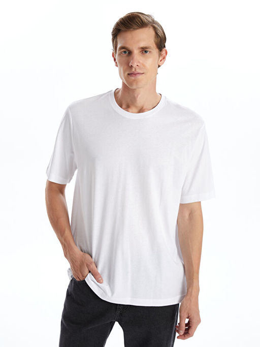 Bisiklet Yaka Penye Erkek Ti??rt