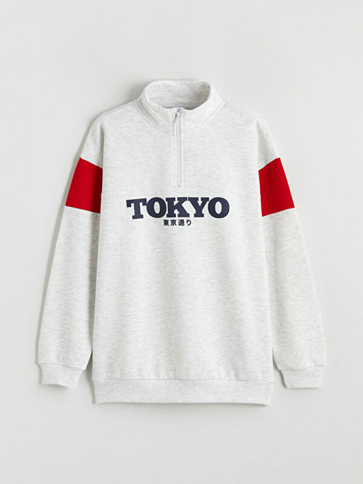 Tokyo Bask?l? Erkek ?ocuk Kal?n Sweatshirt
