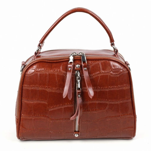 Женская кожаная сумка через плечо под крокодила 0171-90 - Cidirro фото 2
