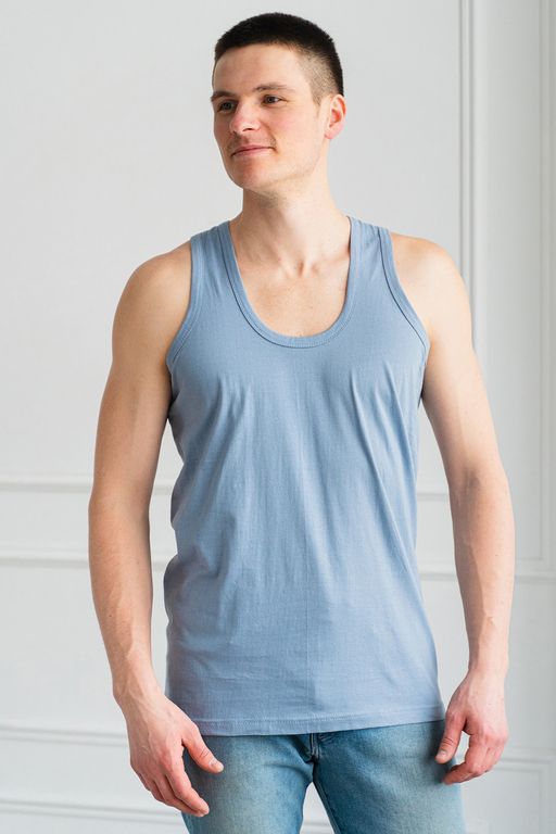 Майка мужская из кулирки серый - Амадэль фото 3