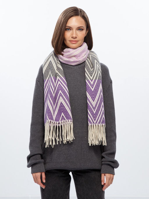 Палантин жен. шерсть+хл+акр 70х180 LG72-990-10 - Eleganzza фото 8