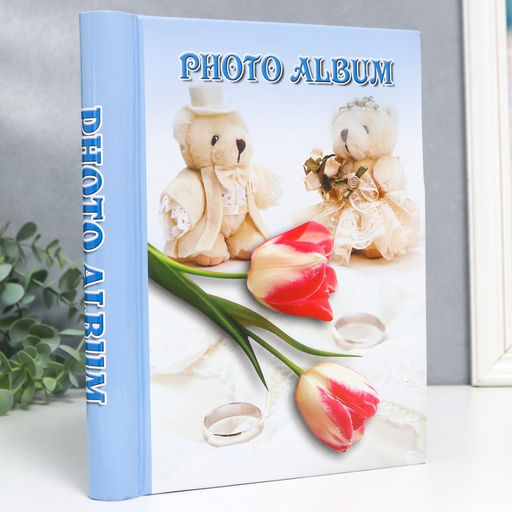 Фотоальбом магнитный на 20 листов Цветы, МИКС