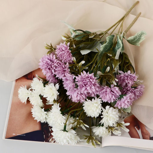 Цена за 2 шт. Букет «Хризантема остролистная», 3×27 см, МИКС