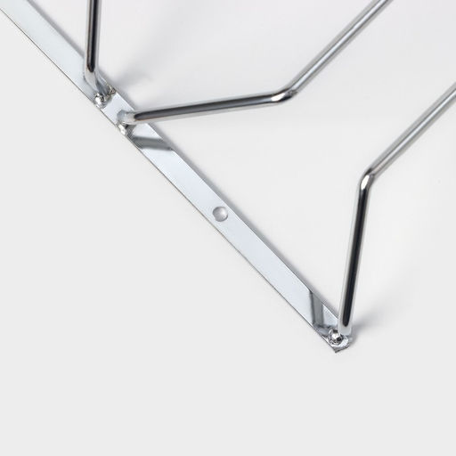 Сушилка для бокалов Доляна, 2 направляющих, 34×6×22.5 см, хромированная