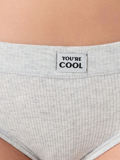 Трусы слипы женские серые в наборе, 3 шт