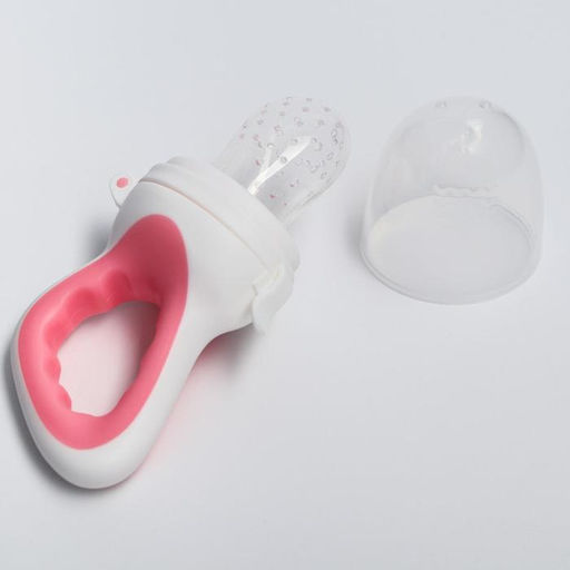 Ниблер для прикорма, с силиконовой сеточкой, цвет розовый