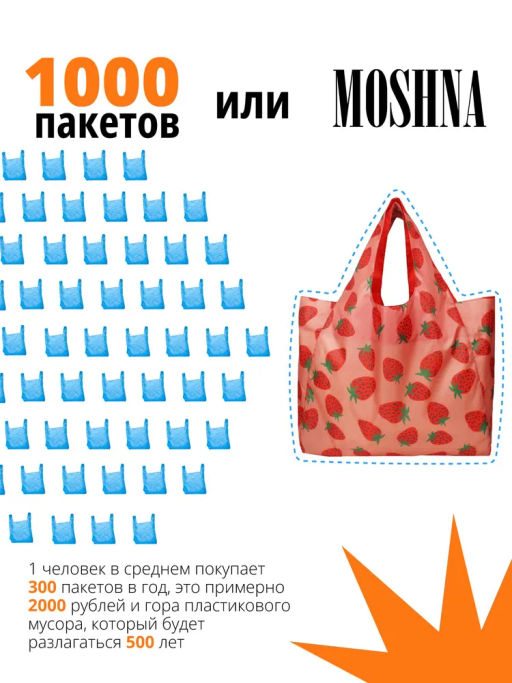 Сумка, Мод.11 Принт. Клубника НОВИНКА!!! - Moshna фото 12