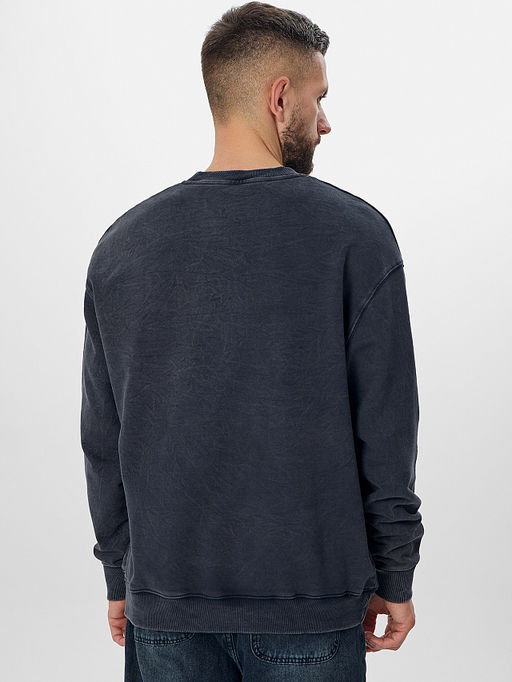 Свитшот мужской синий с обработкой эйсид - Mark formelle фото 2