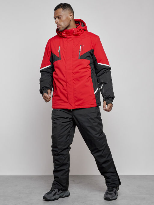 Горнолыжный костюм мужской зимний красного цвета 6319Kr - Leifensh фото 22