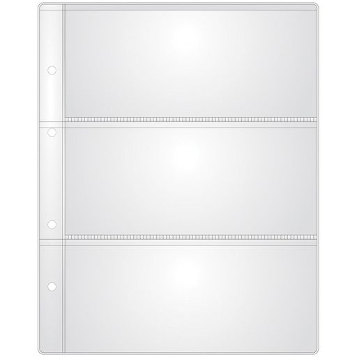 Цена за 2 шт.Лист для альбома 200*250мм "Optima" на 3 боны 185*80мм (220195, "OfficeSpace") 120мкм