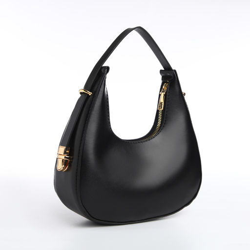 Сумка женская багет на молнии, цвет чёрный - Simaland фото 6