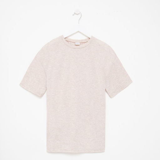 Футболка женская MINAKU OVERSIZE FIT, бежевый меланж, размер 42
