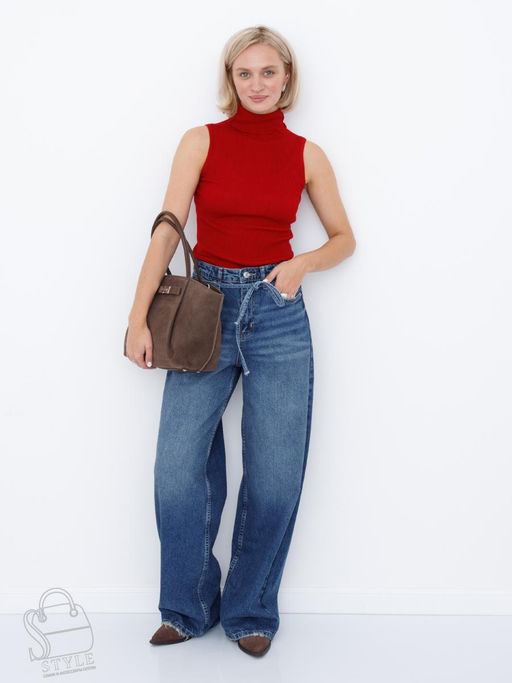 Сумка женская кожаная 2423YF khaki Polina&Eiterou в Новосибирске