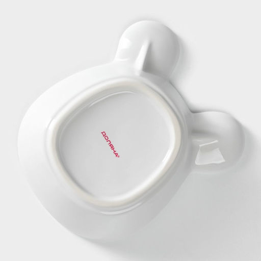 Конфетница Доляна «Мишка Отто», 290 мл, 15×12×5 см, доломит, белая  фото 5