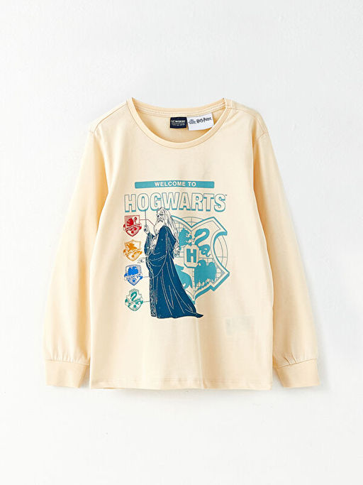 Bisiklet Yaka Harry Potter Bask?l? Uzun Kollu Erkek ?ocuk Pijama Tak?m? - Waikiki фото 2