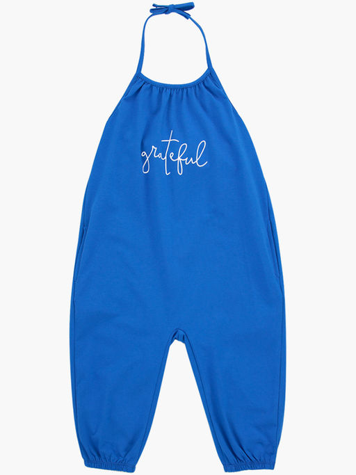 Комбинезон трикотажный с открытой спинкой UD 7579 василек - Mini maxi фото 6