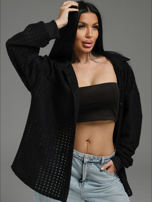 Стелла рубашка женская (шоколад) - Lovetex фото 16